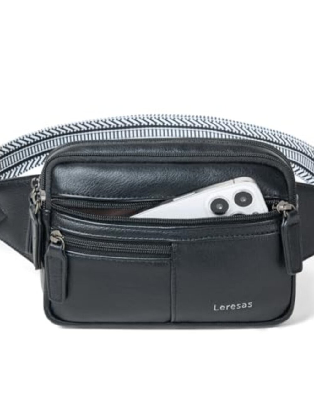 Vegan Leather Fanny Pack Belt Bag Crossbody Waist Pack Travel Hiking